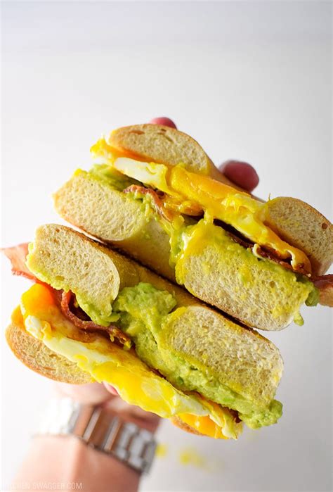 Bacon Egg and Avocado Breakfast Sandwich Recipe | Kitchen Swagger