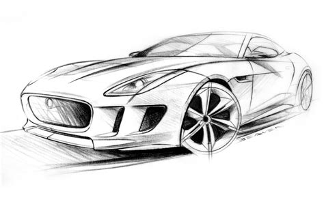 Jaguar C-X16 Concept Design Sketch - Car Body Design