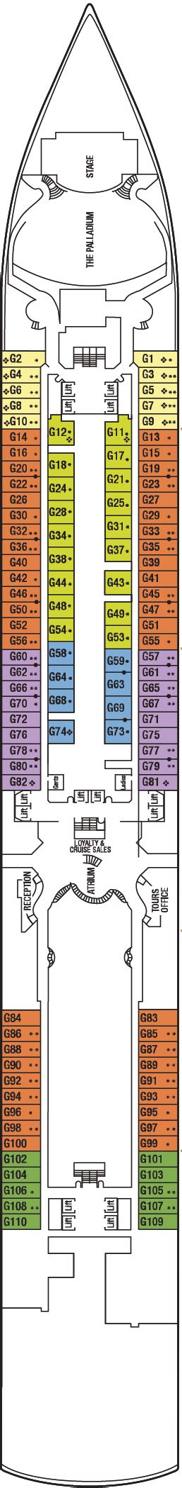 Deck Plans on P&O Arcadia - Planet Cruise