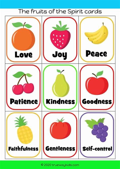 Fruit Of The Spirit Printable Free