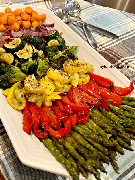 Roasted Vegetable Platter with Colorful Veggies - My Turn for Us