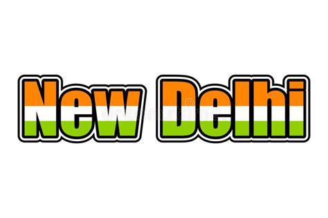 New Delhi Symbol Icon with Indian Flag Colors Stock Illustration - Illustration of urban, city ...