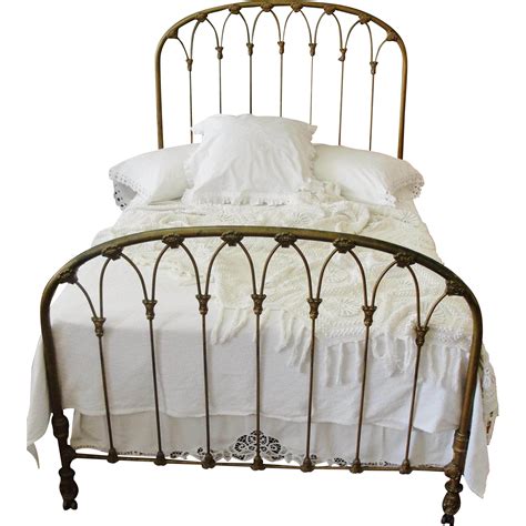 Antique Cast Iron Full Size Bed in Original Paint | Full size bed, Bed ...