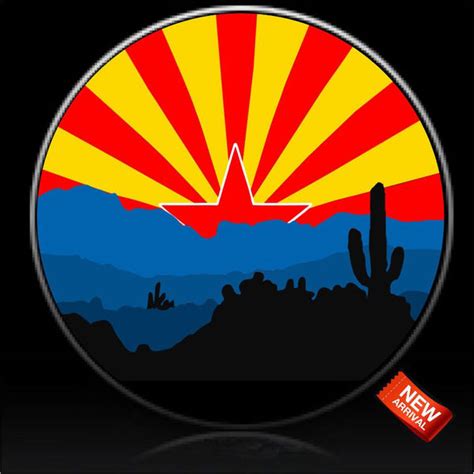 Arizona Flag Design with Desert Spare Tire Cover-Custom made to your e – Tire Cover Central