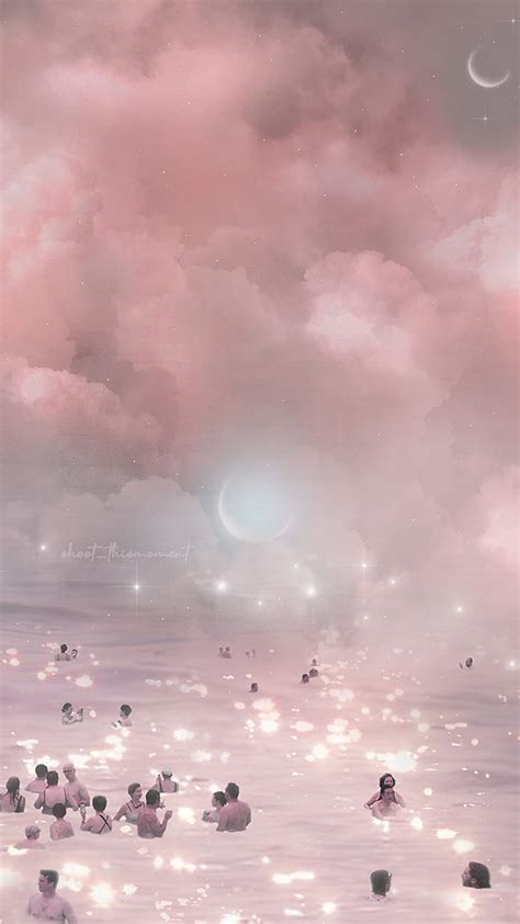 Pink paradise, Pink, aesthetics, cloudscape, crescent, dream, dreamy, heaven, HD phone wallpaper ...