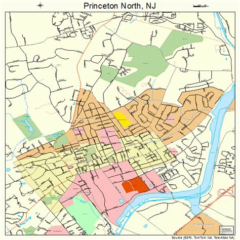 Princeton North New Jersey Street Map 3460990