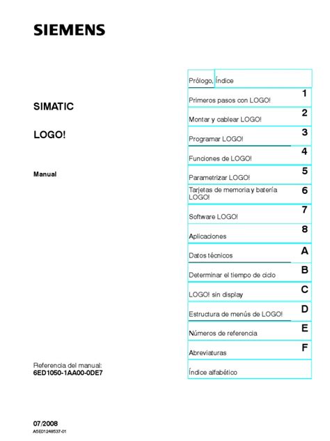 Manual LOGO Siemens Version 7 | PDF | Módem | Tecnología de información ...