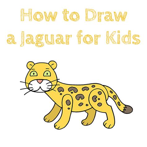 How to Draw a Jaguar for Kids - How to Draw Easy