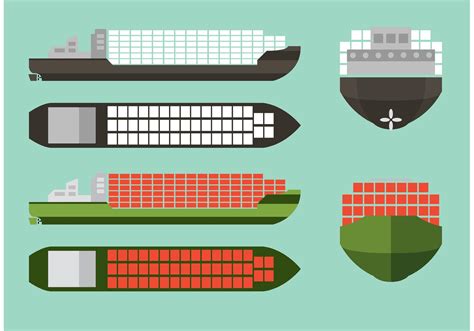 Container Ship Vector 83967 Vector Art at Vecteezy