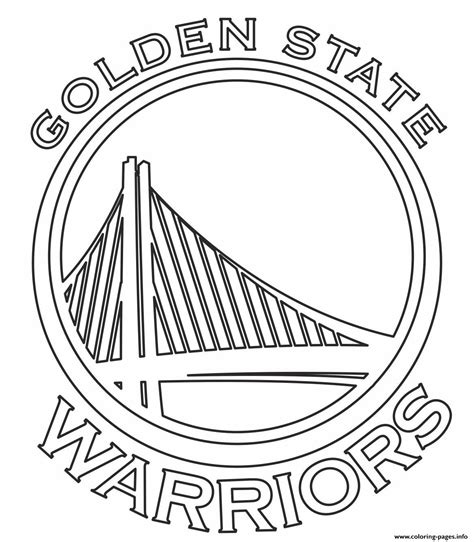 Nba Teams Logo Golden State Warriors Coloring page Printable