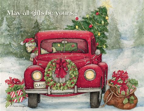 Santa's Truck Boxed Christmas Card , 1004756 | Boxed christmas cards ...