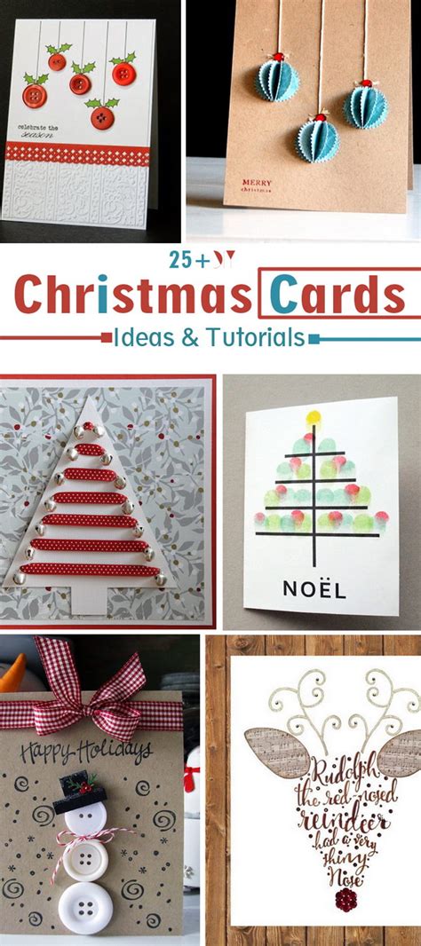 25+ DIY Christmas Cards Ideas & Tutorials