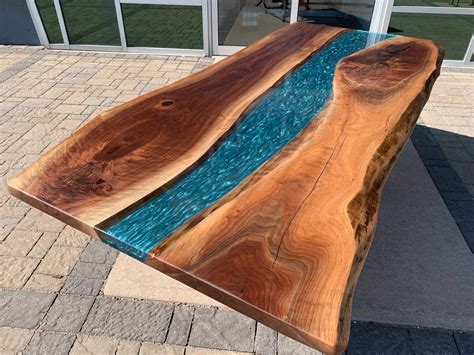 Live Edge Walnut Epoxy River Tables #Woodify - Woodify Canada