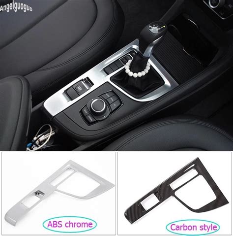 angelguoguo For BMW X1 F48 2016 2018 Accessories ABS Chrome or Carbon Style Car Gear Shift P R N ...