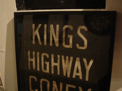 Vintage New York Subway Sign in Custom Frame - "Coney Island" at 1stdibs