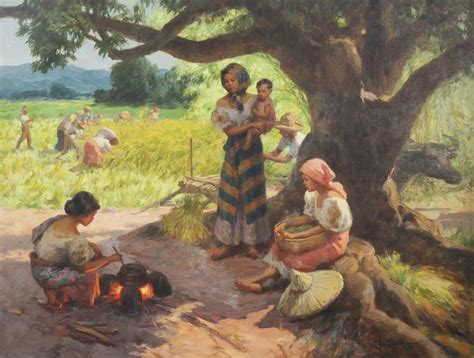 Fruit Pickers Harvesting Under The Mango Tree Fernando Amorsolo