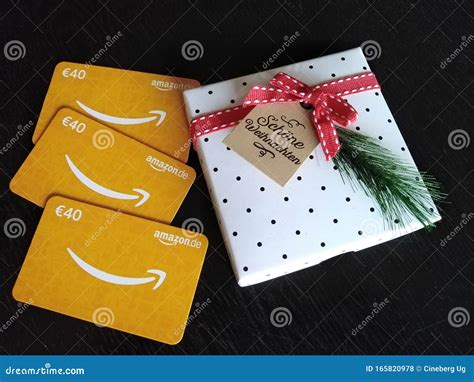 Amazon Gift Card and Christmas Box Editorial Stock Photo - Image of ...