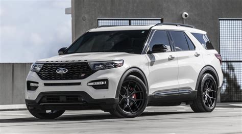 Star White Ford Explorer ST Looks Charming Riding on 22-Inch Satin Black Wheels - autoevolution