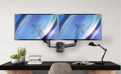 HUANUO Dual Monitor Wall Mount for 17-32 inch Screens, Wall Mounted ...