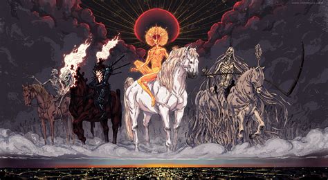 2736x1824 resolution | painting of four horsemen of death, Four ...