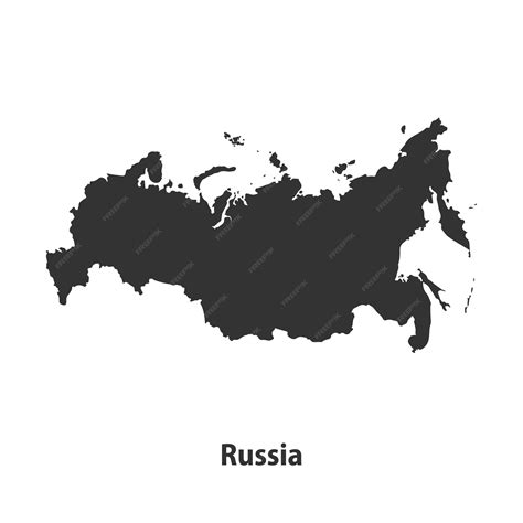 Premium Vector | High quality silhouette map of russia isolated on ...