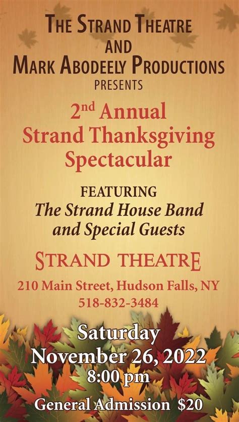 The Strand Thanksgiving Spectacular — The Strand Theatre