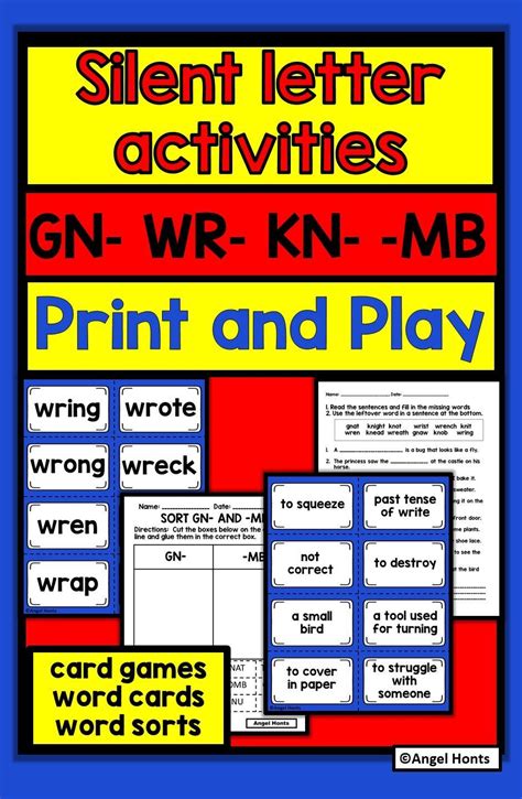 Silent Letter Activities | Letter activities, Word sorts, Reading words