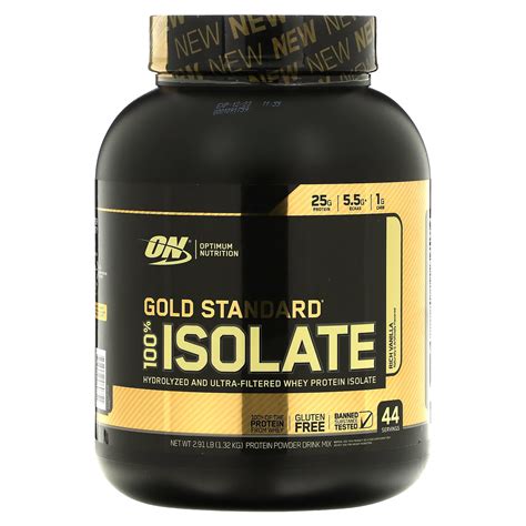 Optimum Nutrition, Gold Standard 100% Isolate, Rich Vanilla, 2.91 lbs (1.32 kg) - Walmart.com