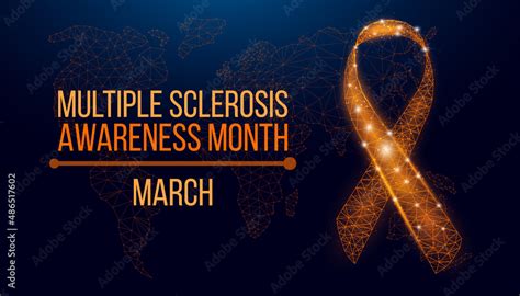 Multiple sclerosis awareness month concept. Banner template with ...