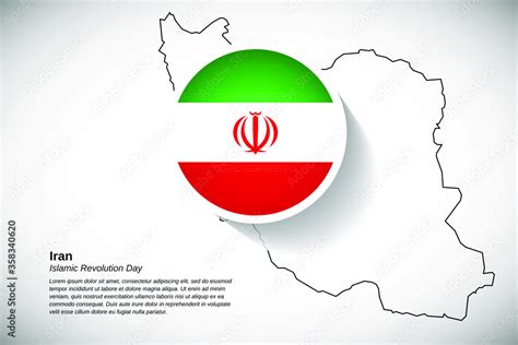 Islamic revolution day of Iran. Artistic country flag of Iran with ...