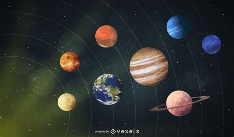 Planets Space Background Vector Download