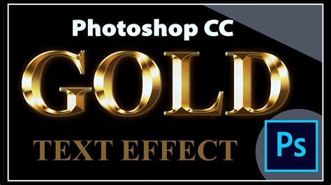 Gold Text Effect Photoshop Tutorial - YouTube