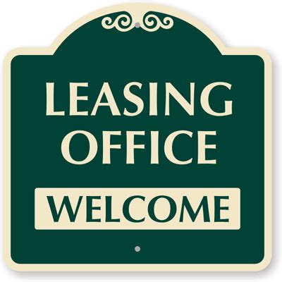 Designer Leasing Office Signs