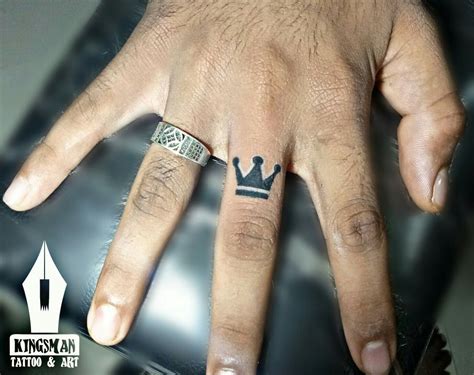 Small King Crown Tattoo