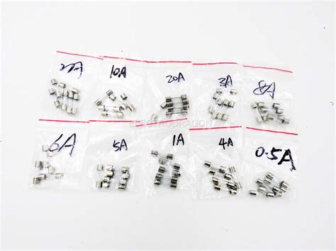 Common Type Fuse Kit, 250V 0.5A-20A (10Kinds*5PCs) - ElectroDragon