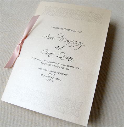 Wedding Ceremony Booklet Template