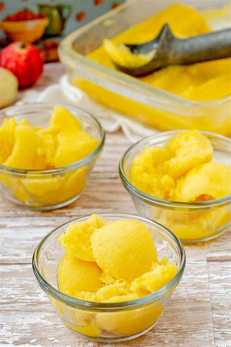 This easy Mango Sorbet Recipe is made using a blender (no ice cream ...