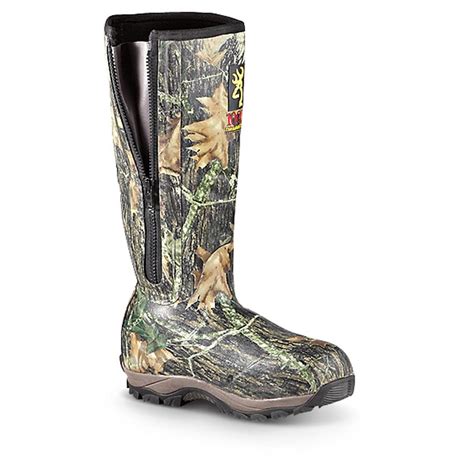 Men's Browning® 17" 1,000 Gram Side - zip Rubber Boots, Mossy Oak® - 226471, Rubber & Rain Boots ...