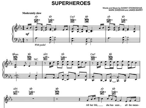 The Script-Superheroes Free Sheet Music PDF for Piano | The Piano Notes