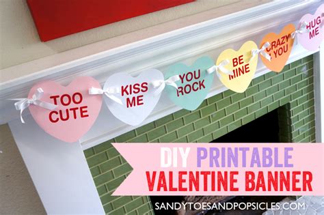 Free Valentines Banner Printable - 24/7 Moms