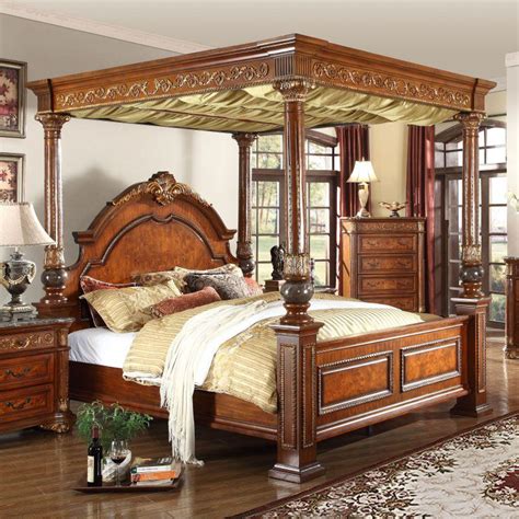 Meridian Royal Canopy Bed, Size: King - ROYAL-POST-K | Bed, Meridian furniture, Canopy bedroom