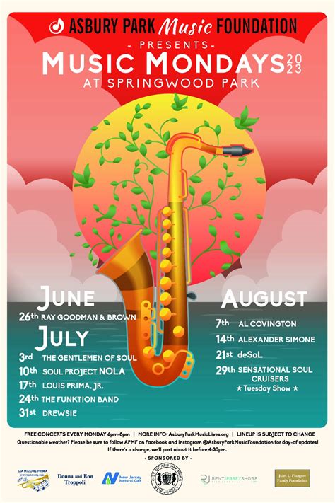 Asbury Park Music Foundation Announces FREE Summer Music Series Concerts — The Jersey Sound