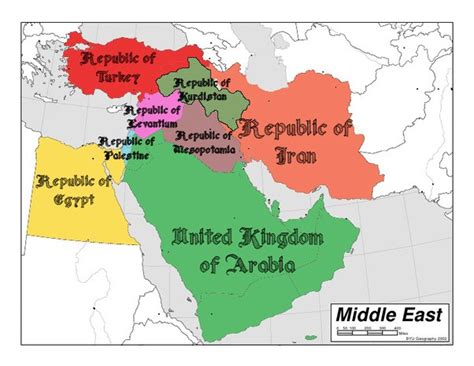 Blank Middle East Map With Borders