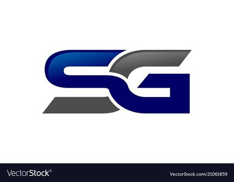 Letter sg generic logo vector image on VectorStock | Sg logo, S logo ...