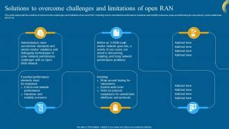 Open RAN 5G Solutions To Overcome Challenges And Limitations Of Open RAN PPT Sample