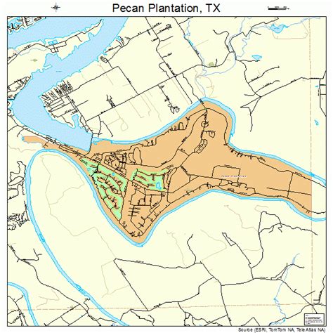 Pecan Plantation Texas Street Map 4856498