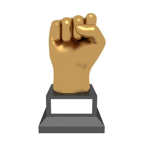 Trophy award hand punch 3D model - TurboSquid 1627226