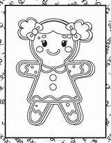 Coloring Pages Gingerbread Girl sketch template