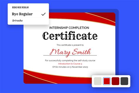 Customize Internship Completion Certificate with Free Certificate Templates | Fotor