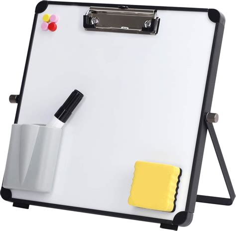 Portable Folding Magnetic Whiteboard Kit Desktop White Board with Adjustable Stand Home Mini Dry ...